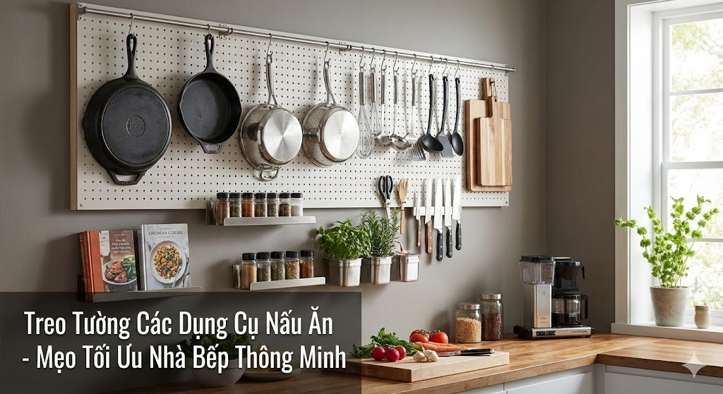 Treo Tường Các Dụng Cụ Nấu Ăn - Mẹo Tối Ưu Nhà Bếp Thông Minh